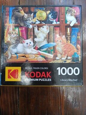 1000 Piece Cat Library Jigsaw Puzzle